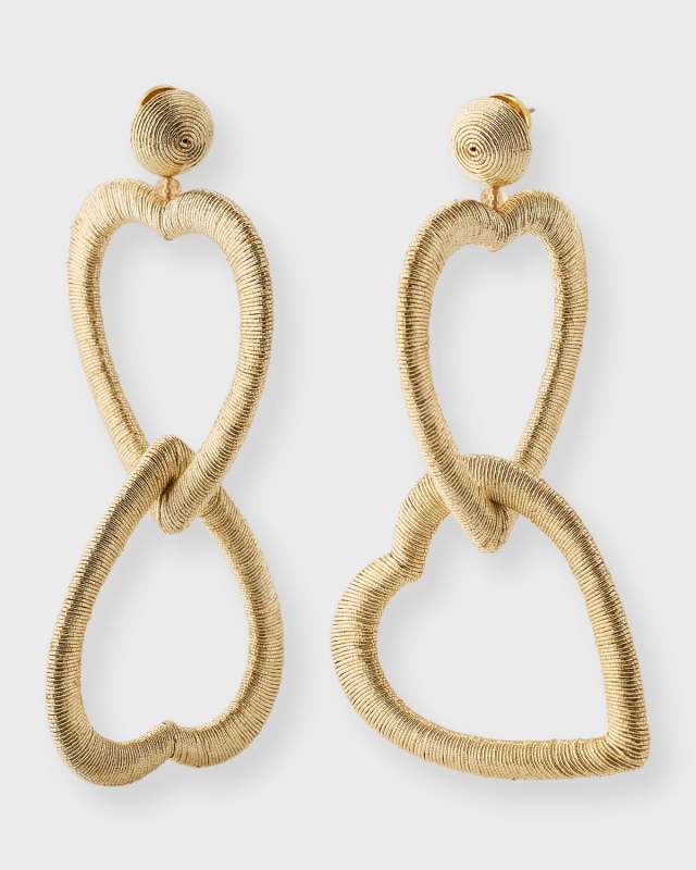 Interlocked Heart Drop Earrings
